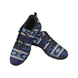 Womens Sneakers, Blue Aztec Print Running Shoes by inQue.Style