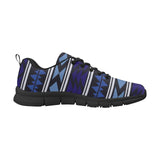 Womens Sneakers, Blue Aztec Print Running Shoes by inQue.Style