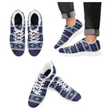 Womens Sneakers, Blue Horizon Aztec Print Running Shoes by inQue.Style