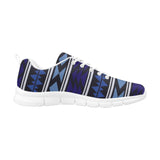 Womens Sneakers, Blue Horizon Aztec Print Running Shoes by inQue.Style