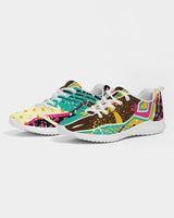 Womens Sneakers - Canvas Running Shoes, Multicolor Pop Print by inQue.Style