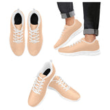 Womens Sneakers, Deep Peach Pink Running Shoes by inQue.Style