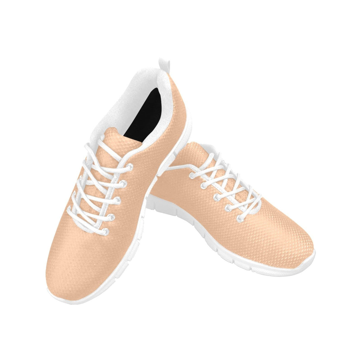 Womens Sneakers, Deep Peach Pink Running Shoes by inQue.Style