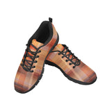 Womens Sneakers, Geometric Brown and Black Running Shoes by inQue.Style