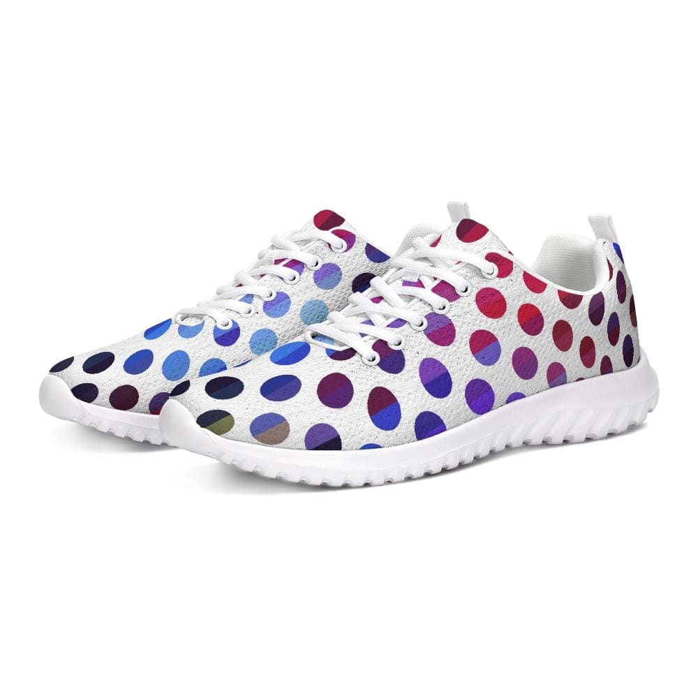 Womens Sneakers - Multicolor Polka Dot Canvas Sports Shoes / Running by inQue.Style