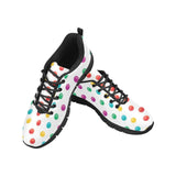 Womens Sneakers, Multicolor Polka Dot Print Running Shoes by inQue.Style