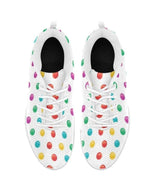 Womens Sneakers, Multicolor Polka Dot Running Shoes by inQue.Style