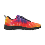 Womens Sneakers, Orange Tie-dye Running Shoes by inQue.Style