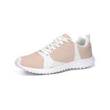 Womens Sneakers - Pink & White Low Top Canvas Running Shoes by inQue.Style