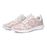 Womens Sneakers, Pink & White Low Top Canvas Running Shoes by inQue.Style