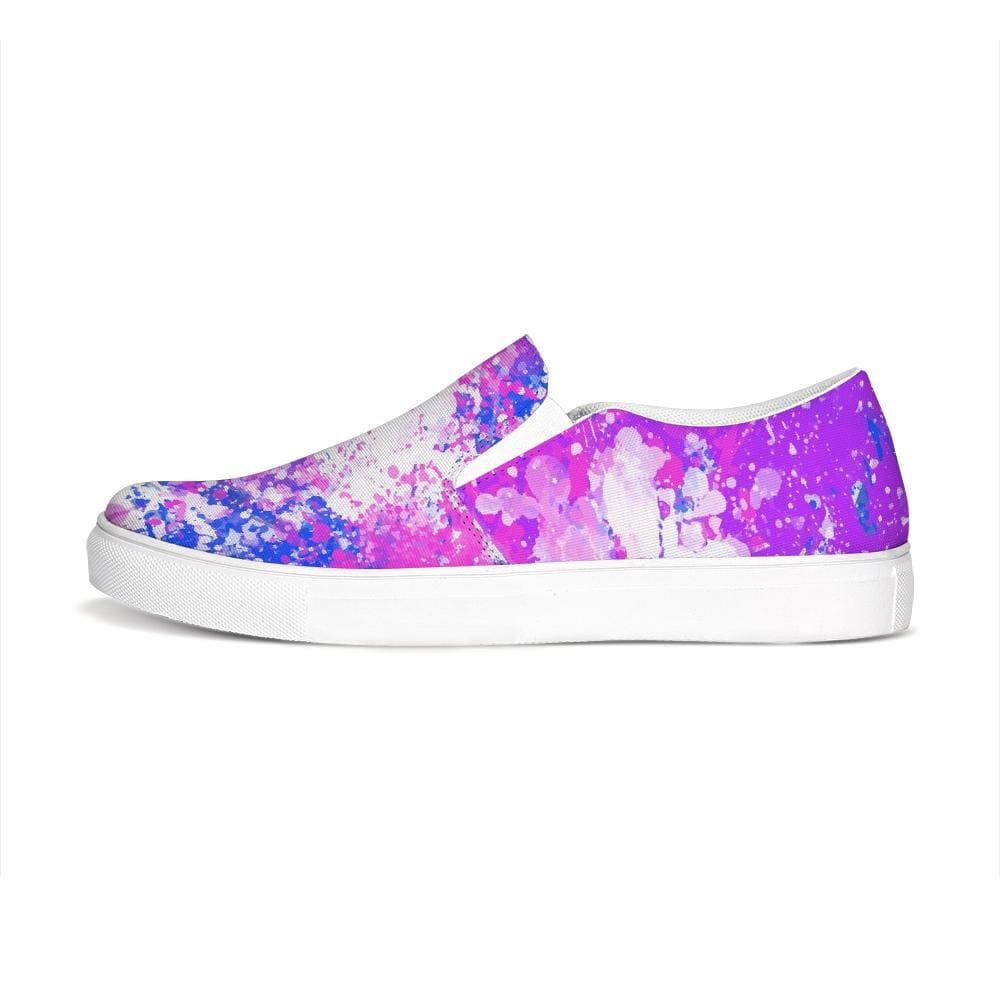 Womens Sneakers - Purple Tie-dye Style Canvas Sports Shoes / Running by inQue.Style