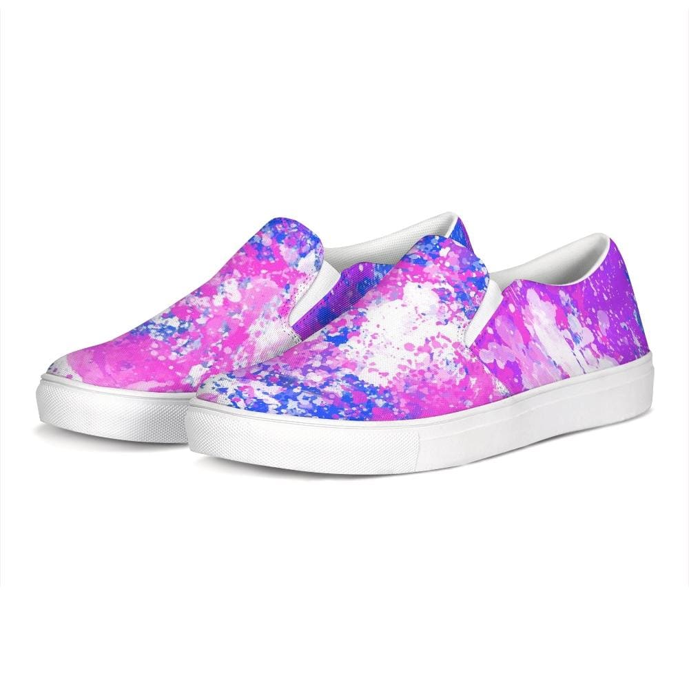 Womens Sneakers - Purple Tie-dye Style Canvas Sports Shoes / Running by inQue.Style