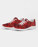 Womens Sneakers - Red Plaid Canvas Sports Shoes / Running by inQue.Style