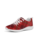 Womens Sneakers - Red Plaid Canvas Sports Shoes / Running by inQue.Style