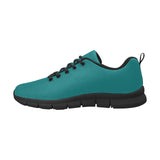 Womens Sneakers, Dark Teal Green Running Shoes by inQue.Style