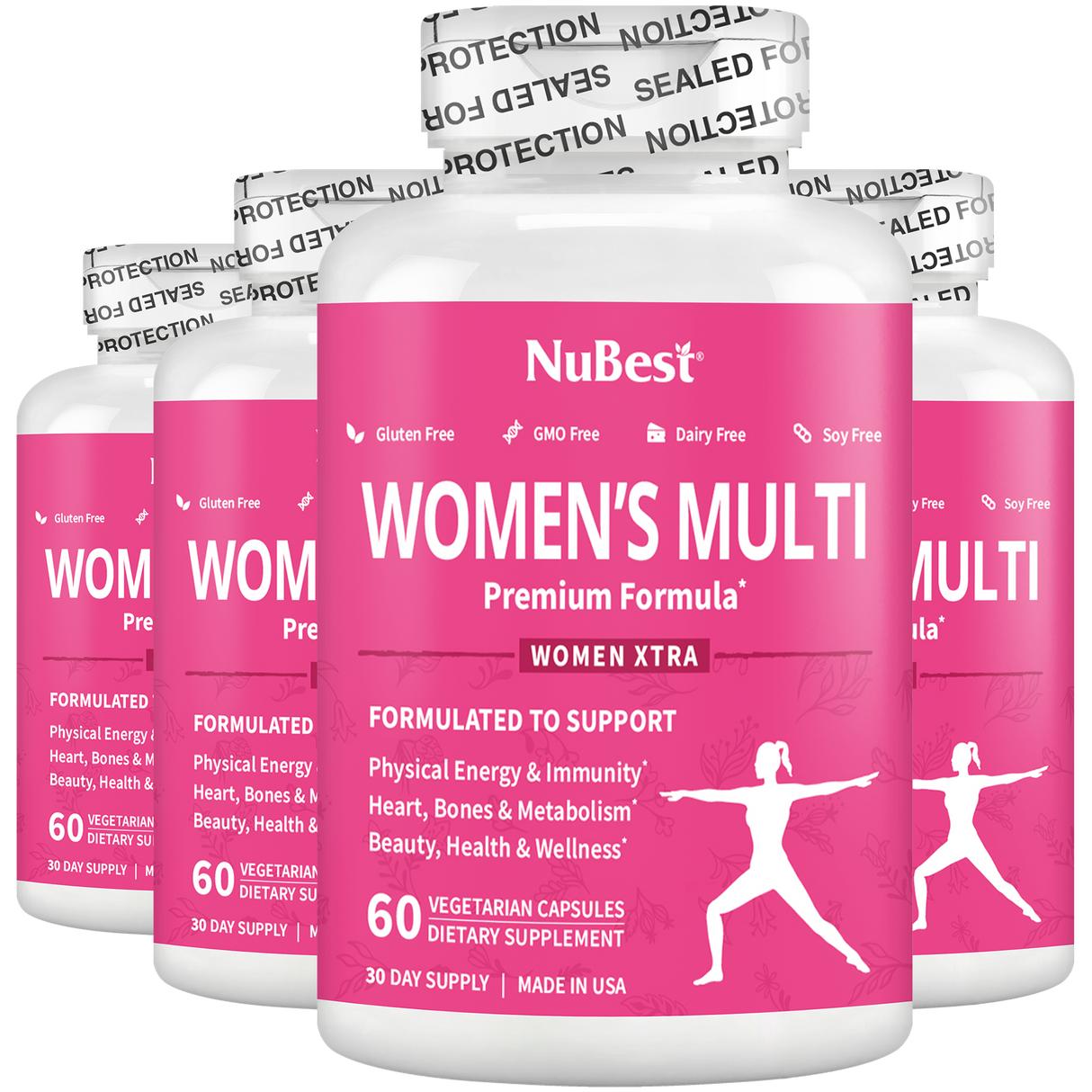 Women's Multi, Women Xtra, Immunity, Energy & Beauty Formula, 60 Vegan Capsules by NuBest Nutrition®