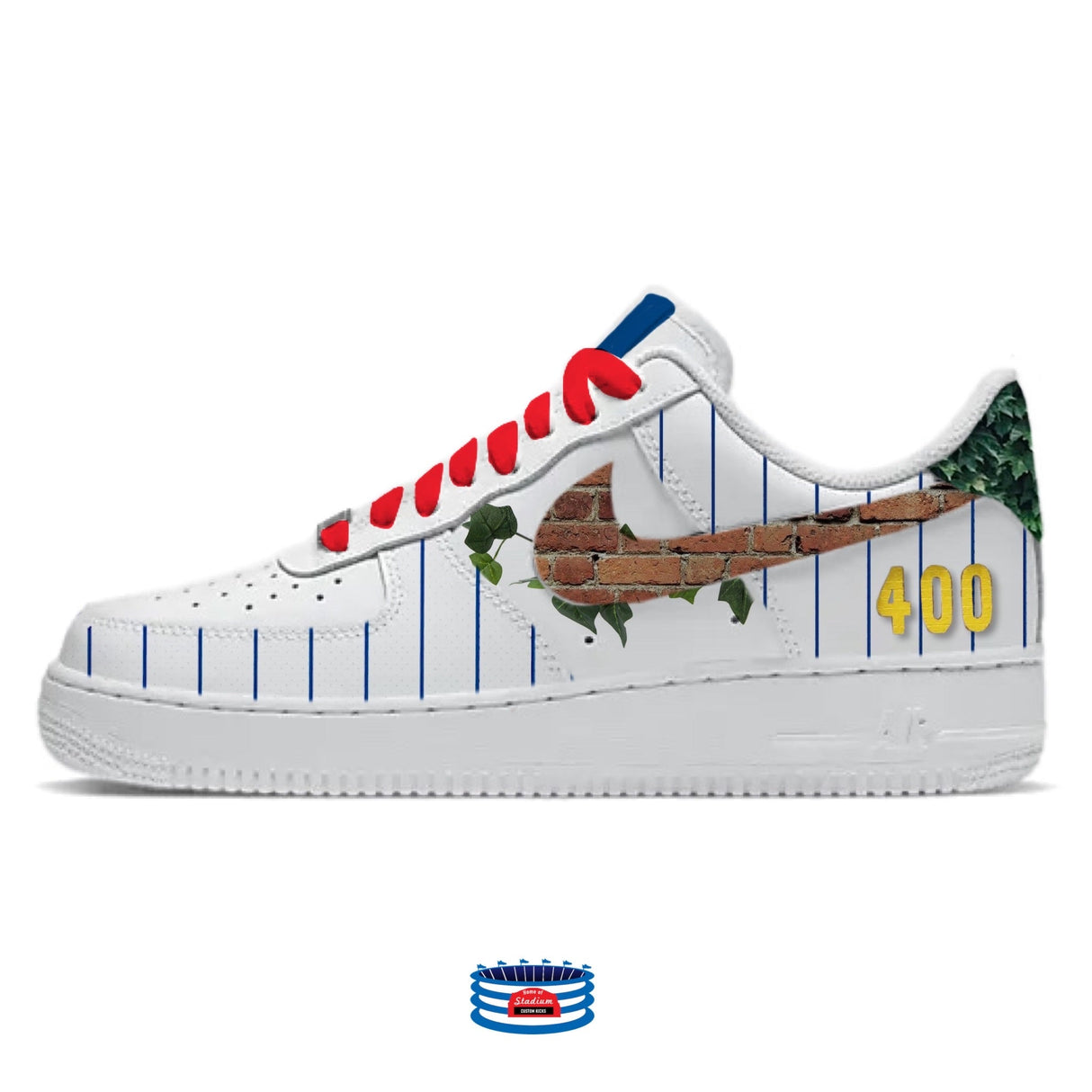 "Wrigley" Nike Air Force 1 Low Shoes by Stadium Custom Kicks