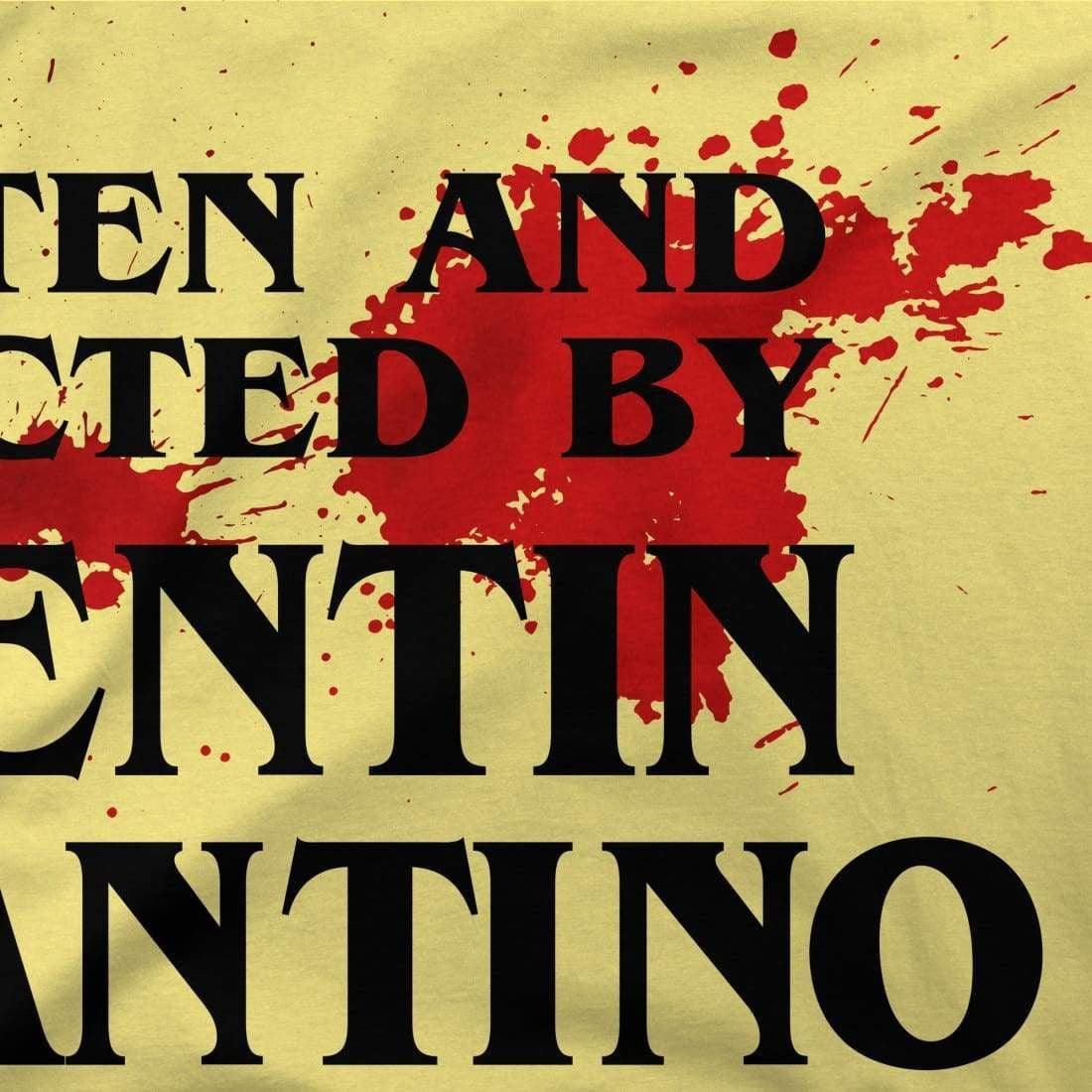 Written and Directed by Quentin Tarantino (Bloodstained) T-Shirt by Art-O-Rama Shop - Vysn