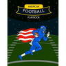 American Football Playbook: Design Your Own Plays, Strategize and Create Winning Game Plans Using Football Coach Notebook with Field Diagrams for