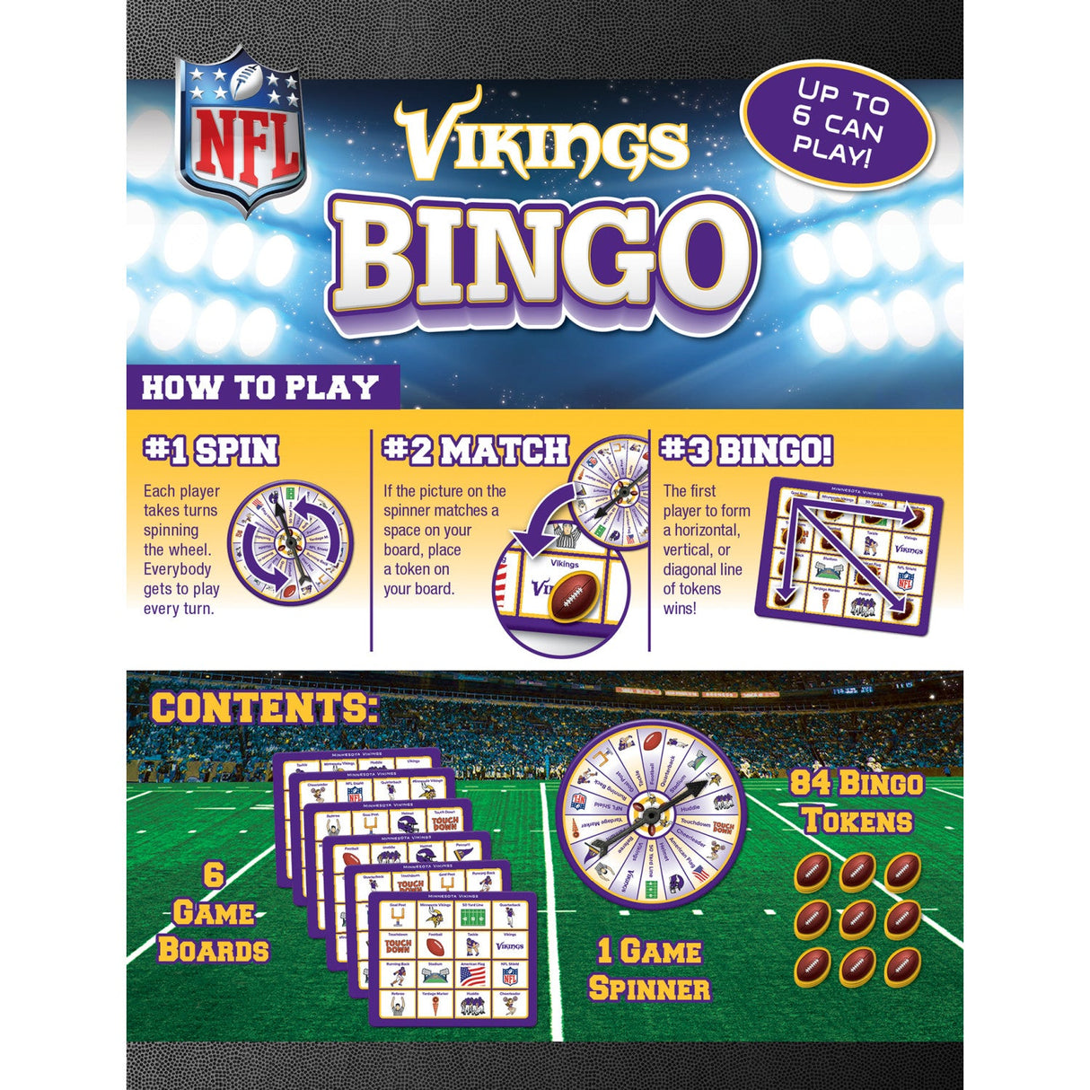 Minnesota Vikings Bingo Game by MasterPieces Puzzle Company INC