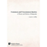 Common and Uncommon Quotes: A Theory and History of Epigraphs