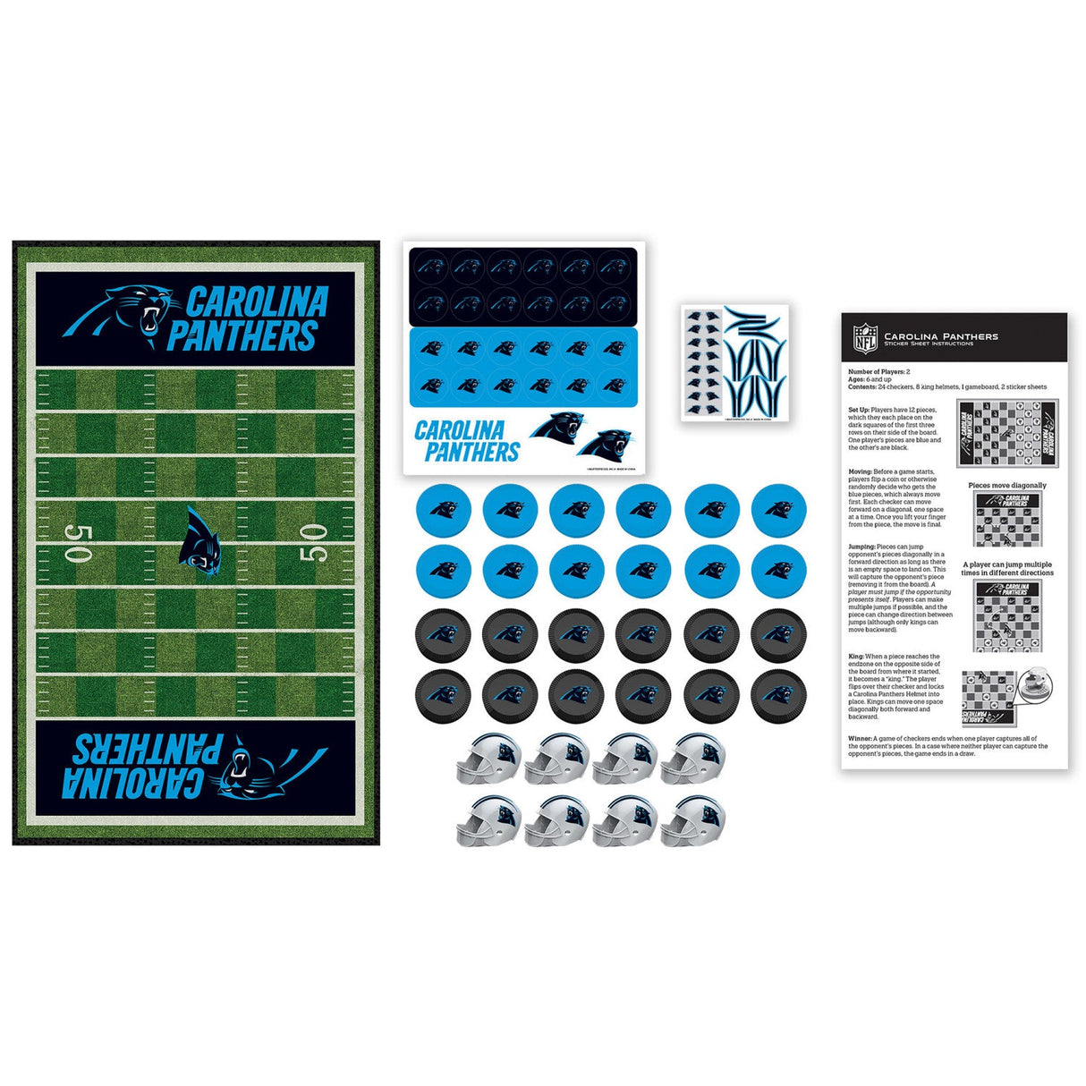 Carolina Panthers Checkers Board Game by MasterPieces Puzzle Company INC