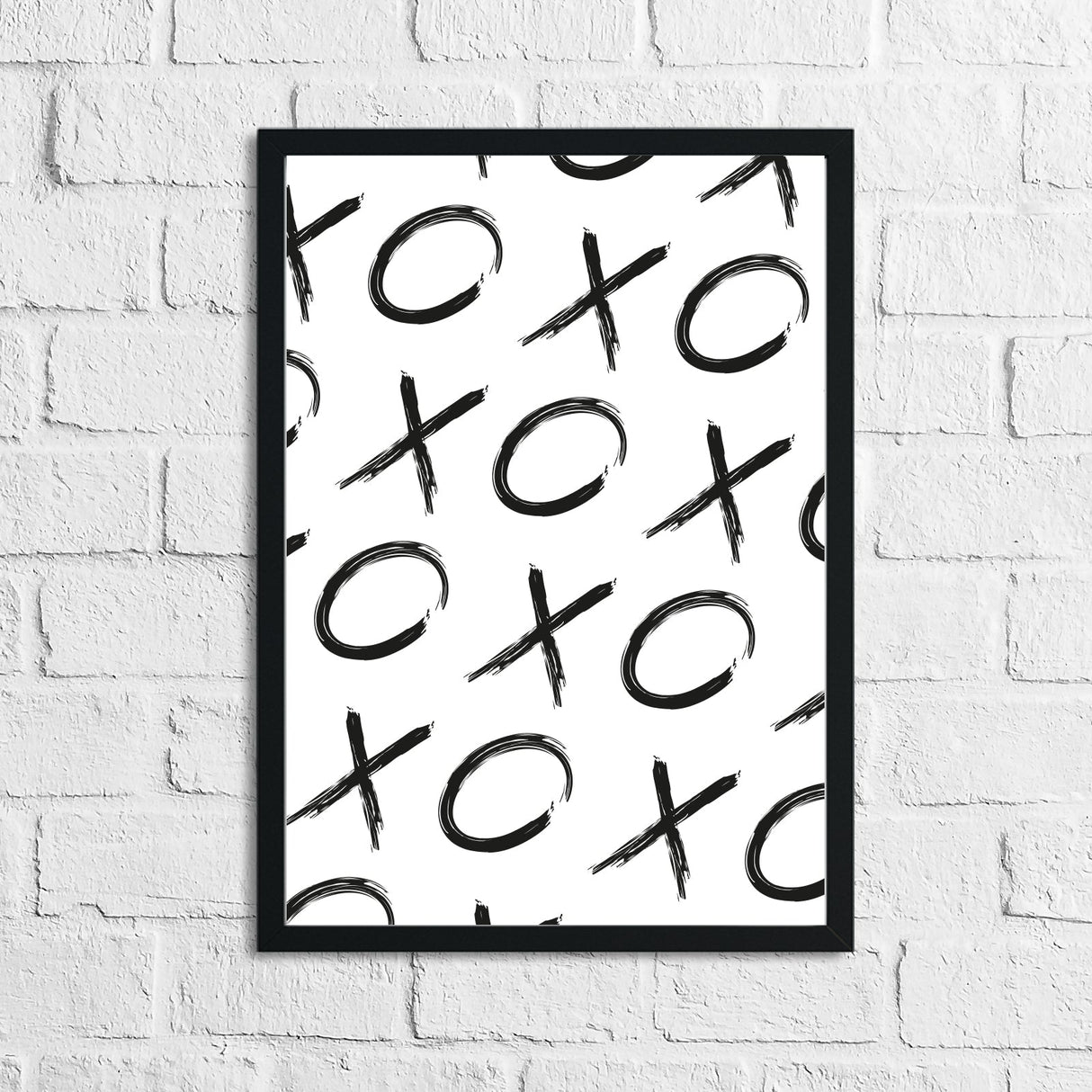 XOXO Children's Teenager Black Brush Room Wall Decor Print by WinsterCreations™ Official Store