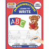 Handwriting Learn To Write: Writing Practice Workbook For Toddlers & Preschoolers, Learn to Master Letters, Words & Numbers (Tracing Handwriting W
