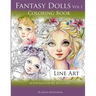 Fantasy Dolls Vol.1 Coloring Book Line Art: 25 Portraits of Big Eye Cuties