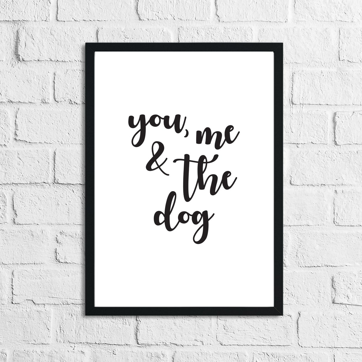 You Me & The Dog Simple Animal Wall Decor Print by WinsterCreations™ Official Store