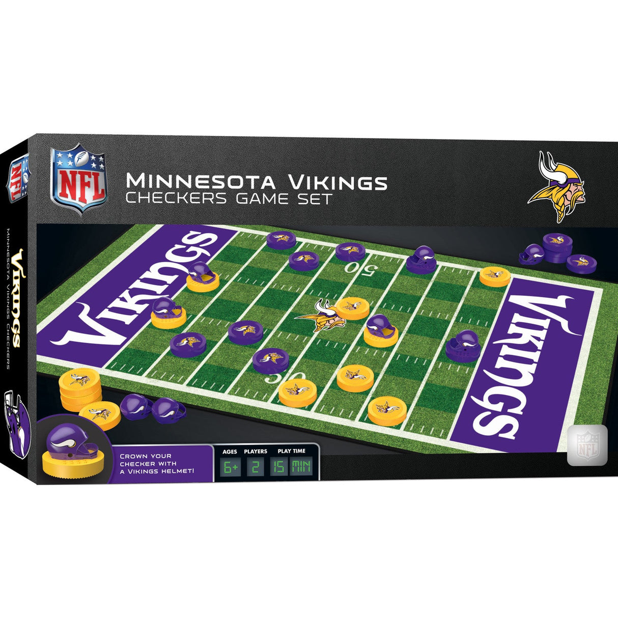 Minnesota Vikings Checkers Board Game by MasterPieces Puzzle Company INC