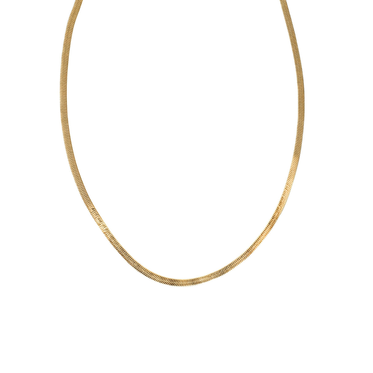 Herringbone Chain Classic Gold Necklace by ETHICGOODS