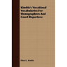 Kimble's Vocational Vocabularies For Stenographers And Court Reporters