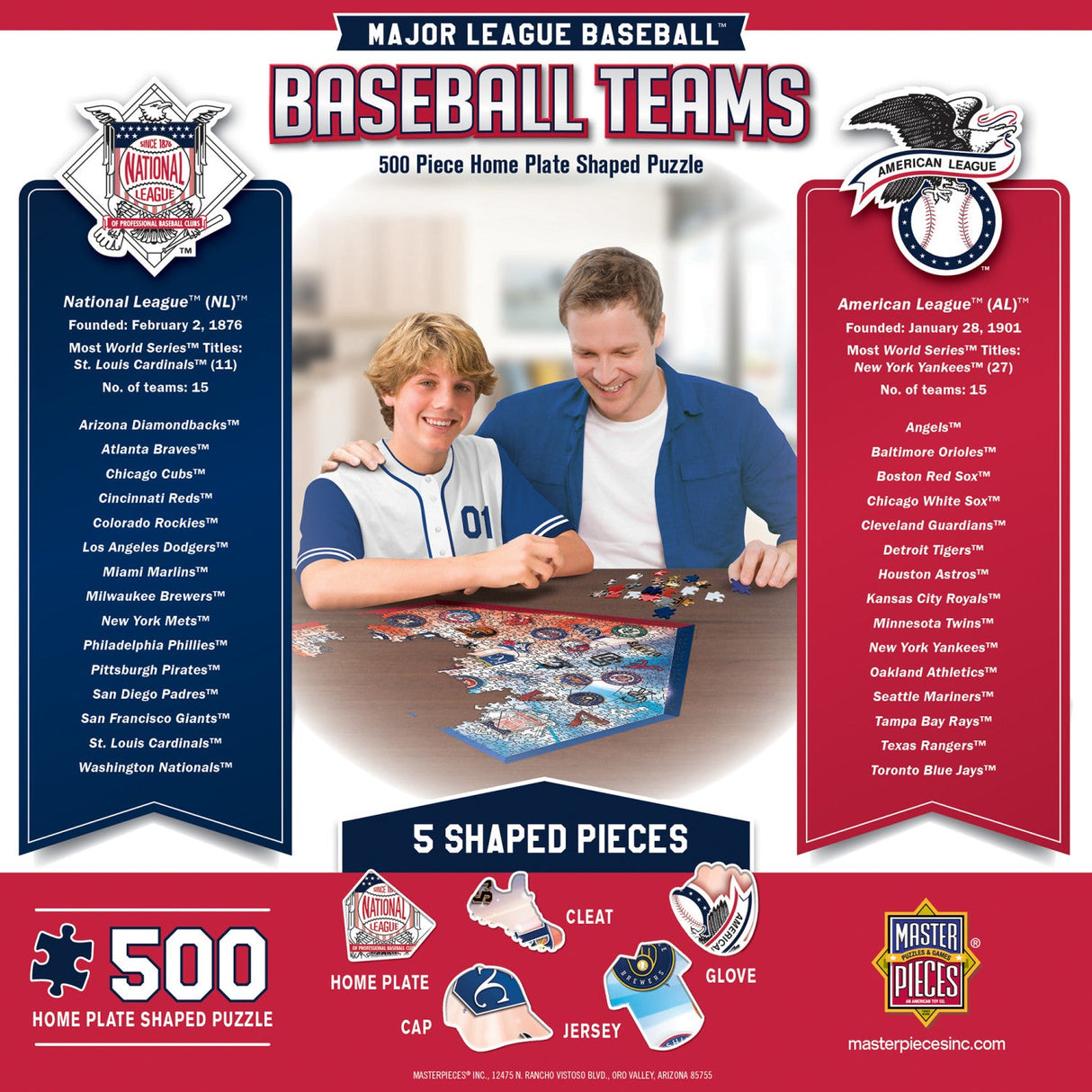 MLB - Home Plate 500 Piece Shaped Jigsaw Puzzle by MasterPieces Puzzle Company INC