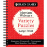 Brain Games - Merriam-Webster's Variety Puzzles Large Print: Anagrams, Crosswords, Cryptograms, Word Searches, and More!
