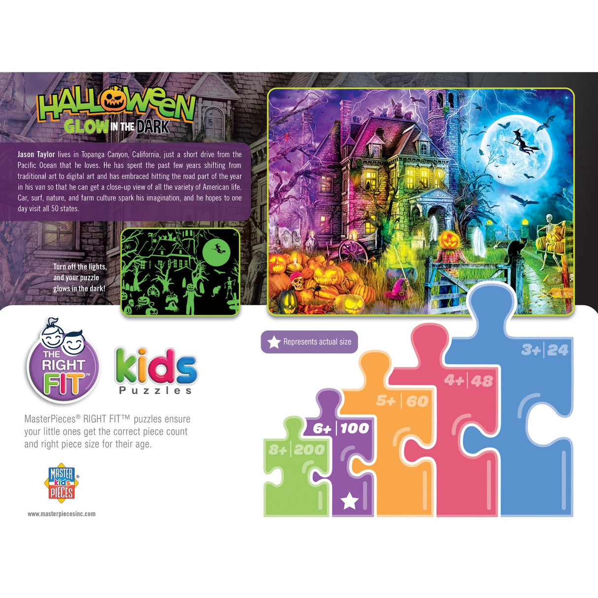 Halloween Glow in the Dark - Spooky Night 100 Piece Jigsaw Puzzle by MasterPieces Puzzle Company INC