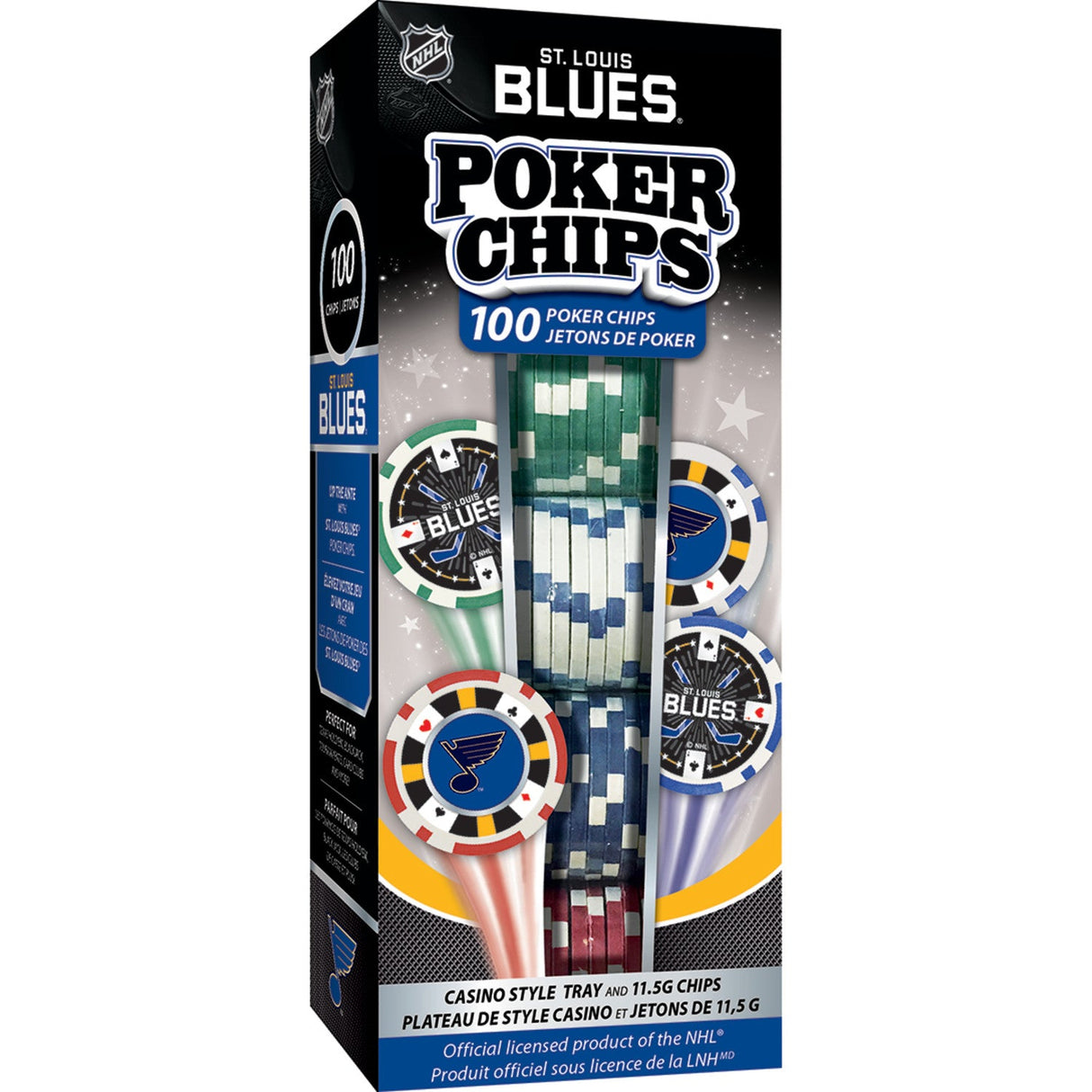 St. Louis Blues 100 Piece Poker Chips by MasterPieces Puzzle Company INC