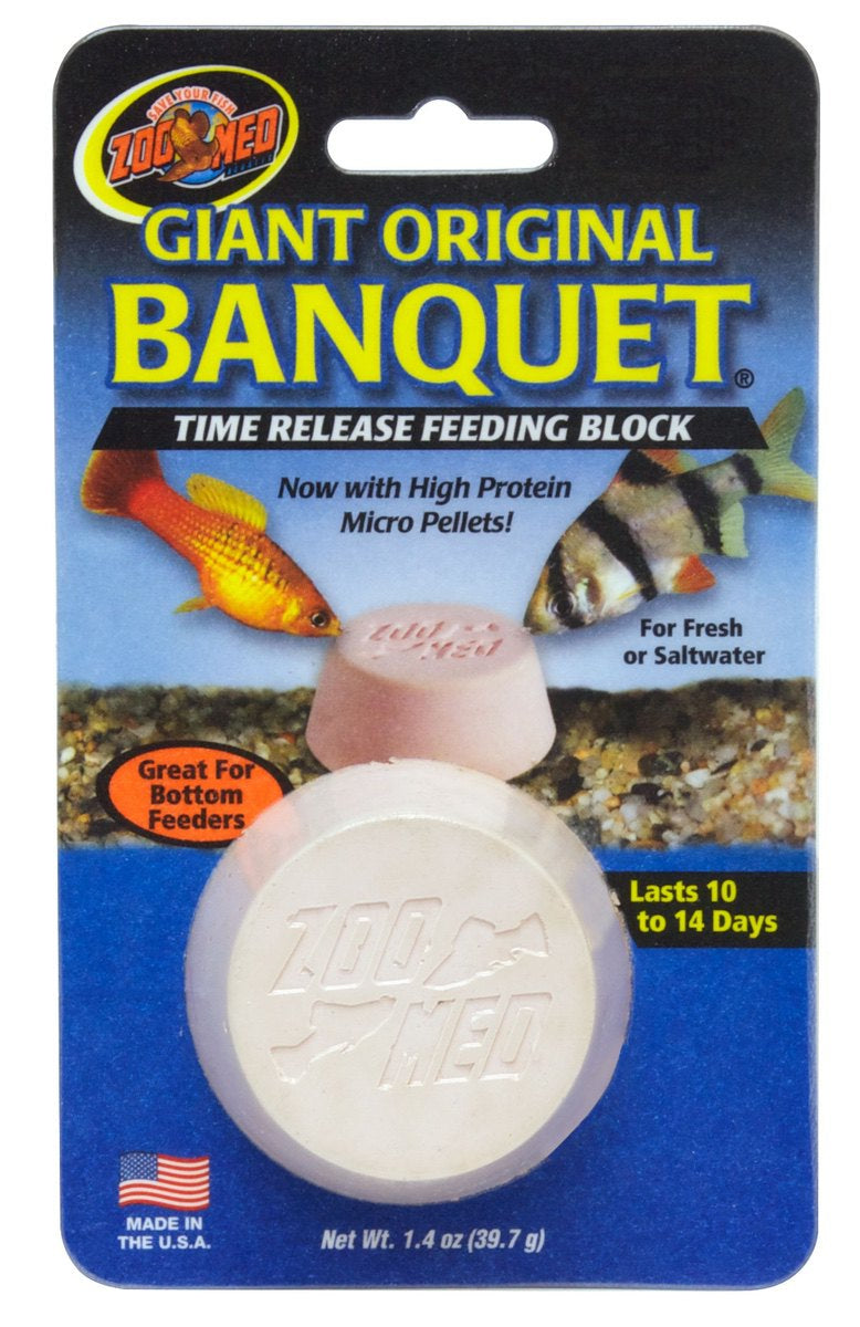 Zoo Med Giant Original Banquet Time-Release Fish Feeding Block by Dog Hugs Cat