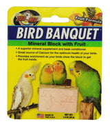 Zoo Med Avian Mineral Block with Fruit: Premium Calcium Supplement & Beak Conditioner by Dog Hugs Cat