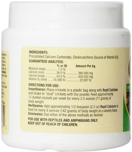 Zoo Med Repti Calcium with D3 - High Bioavailability Reptile Supplement by Dog Hugs Cat