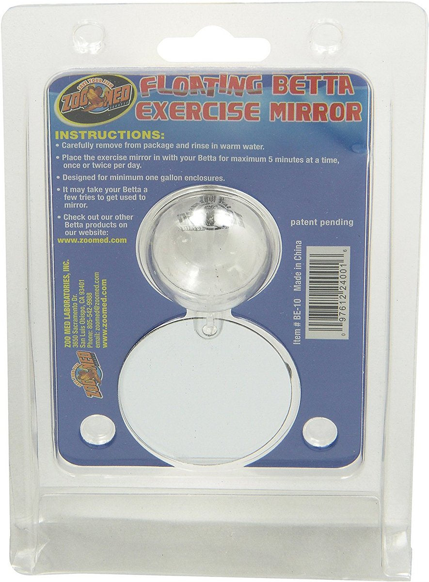 Zoo Med Betta Exercise Mirror with Floating Ball by Dog Hugs Cat