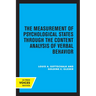 The Measurement of Psychological States Through the Content Analysis of Verbal Behavior