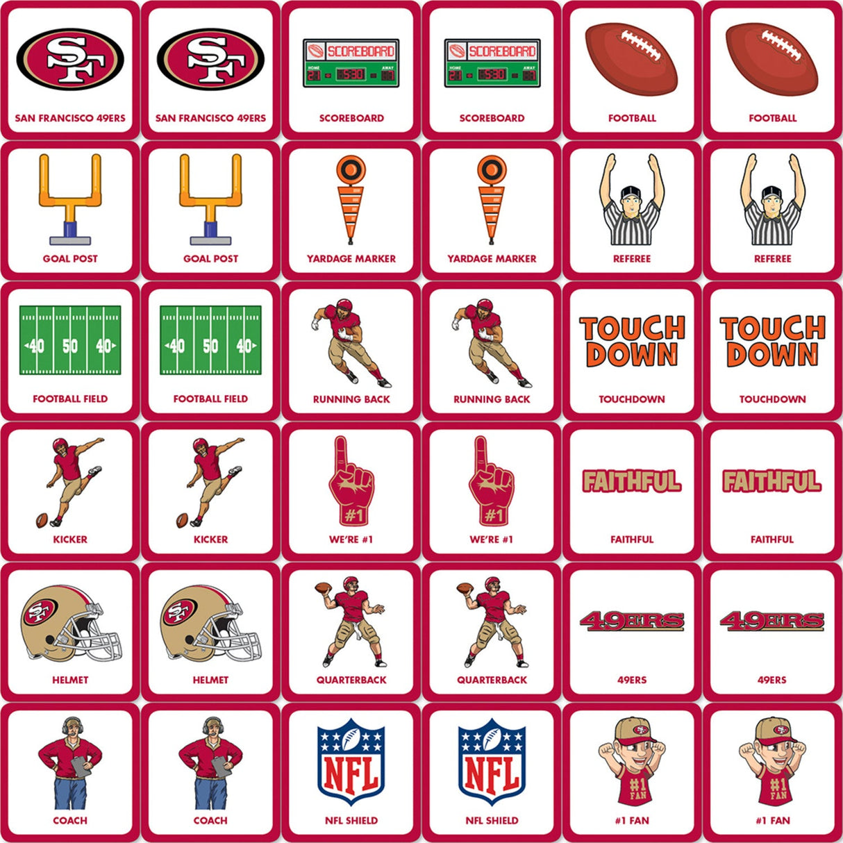 San Francisco 49ers Matching Game by MasterPieces Puzzle Company INC