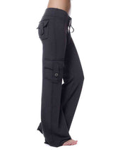 Mid Waist Pants with Pockets