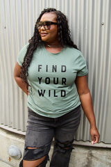 Simply Love Full Size FIND YOUR WILD Short Sleeve T-Shirt