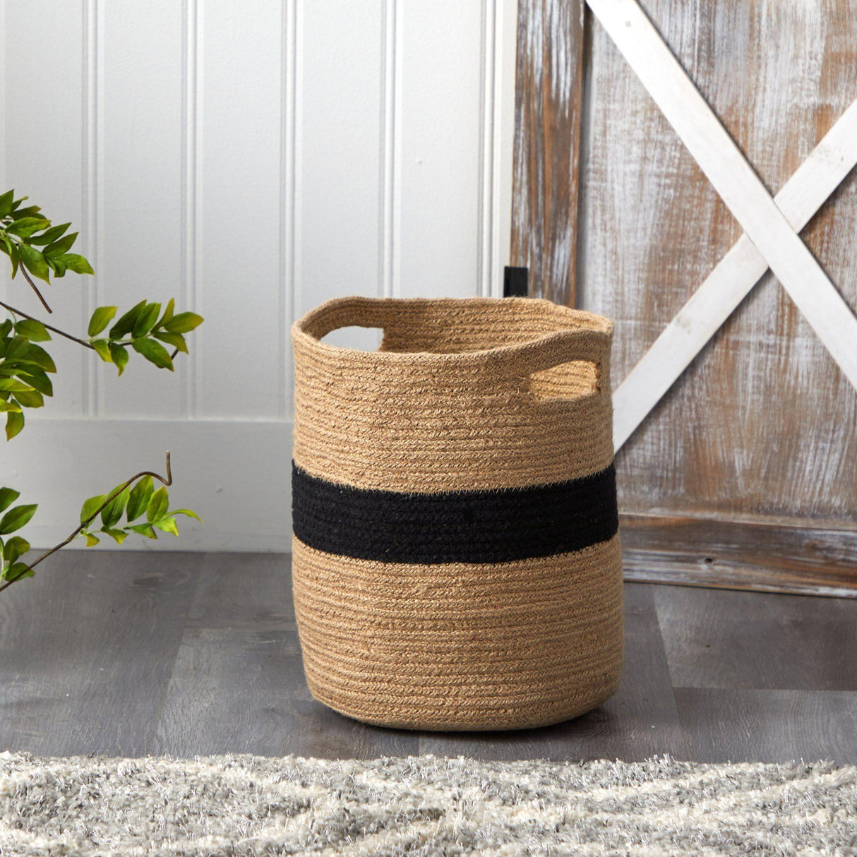 13.5” Handmade Natural Cotton Planter by Nearly Natural - Vysn