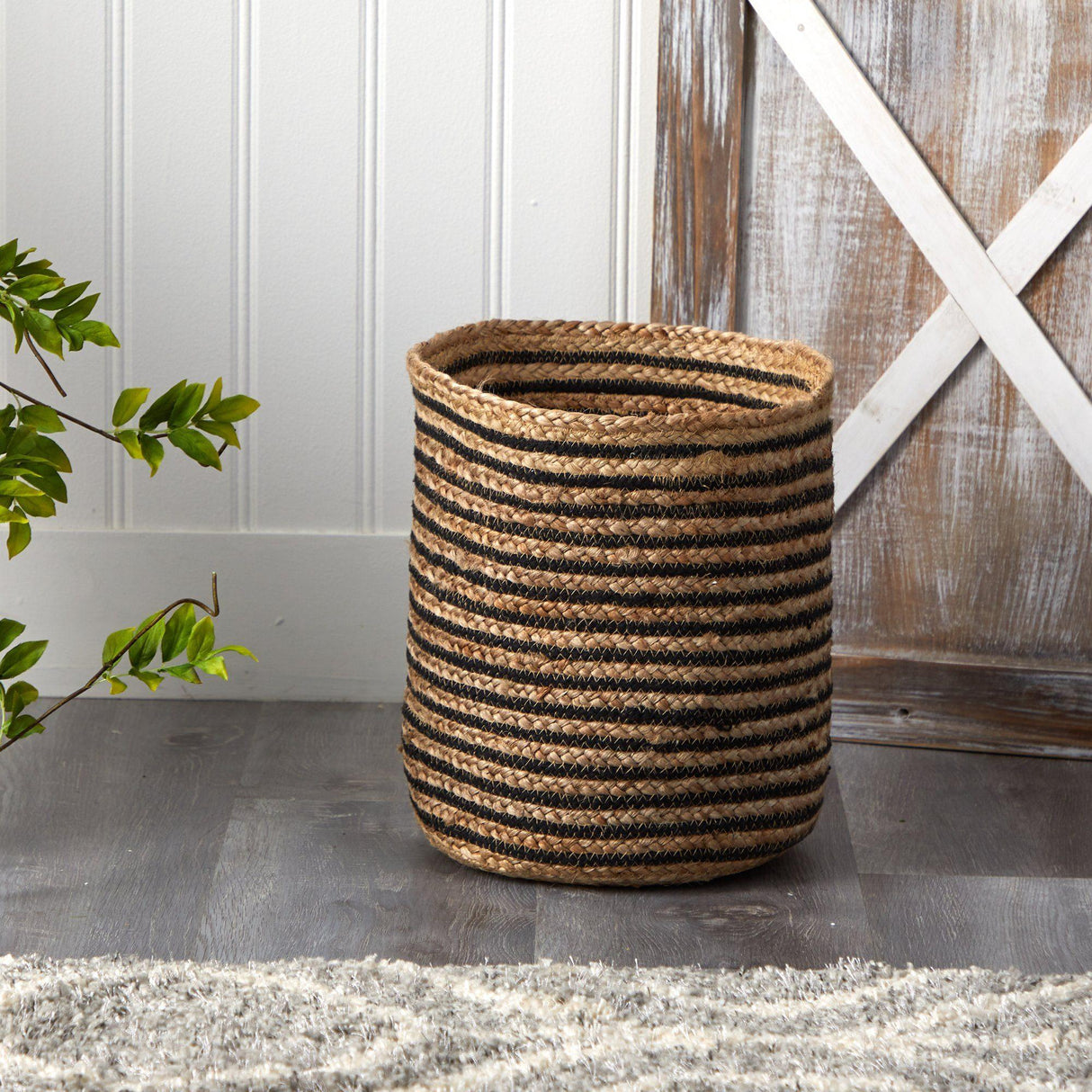 13.5” Handmade Natural Jute Planter by Nearly Natural - Vysn