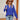 Notched Neck Flounce Sleeve Blouse