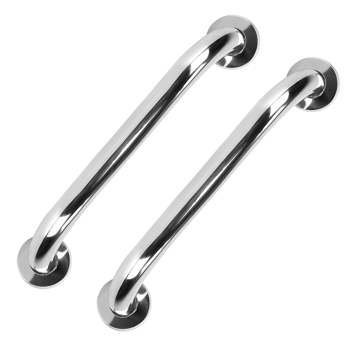 2Pcs Bath Grab Bar 11.8in Sturdy Stainless Steel Shower Safety Handle For Bathtub Toilet Stairway Anti-slip Handrail Balance Bar 220LBS Pull Force - 50cm