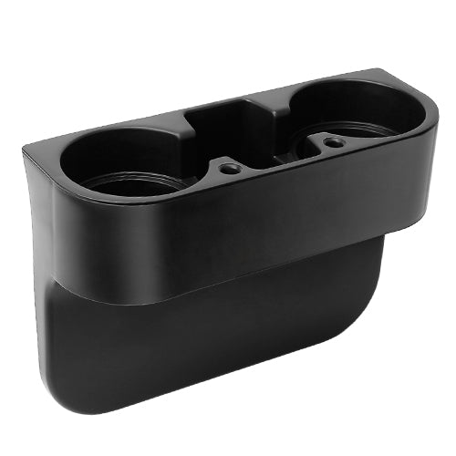 Car Seam Cup Holder Seat Gap Wedge Drink Storage Organizer Console Side Pocket Mount Stand For Pen Phone Bottle Sunglasses - Black